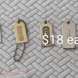 Coach Brass and Silver Bag Tags